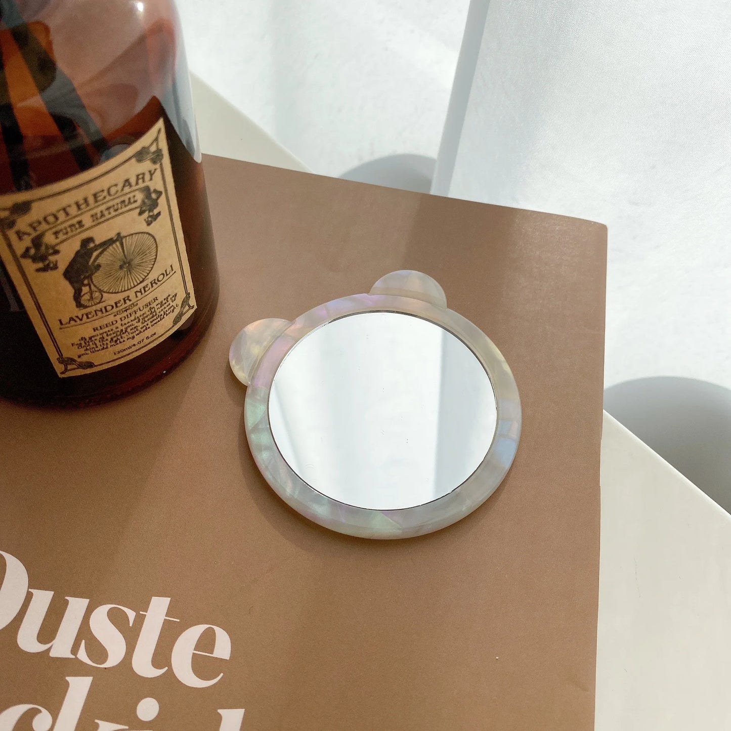 Zonyin Cute Marbled Acetate Small Pocket Cosmetic Mirror Portable Mini Travel Makeup Mirror Personalized Wholesale Promotion