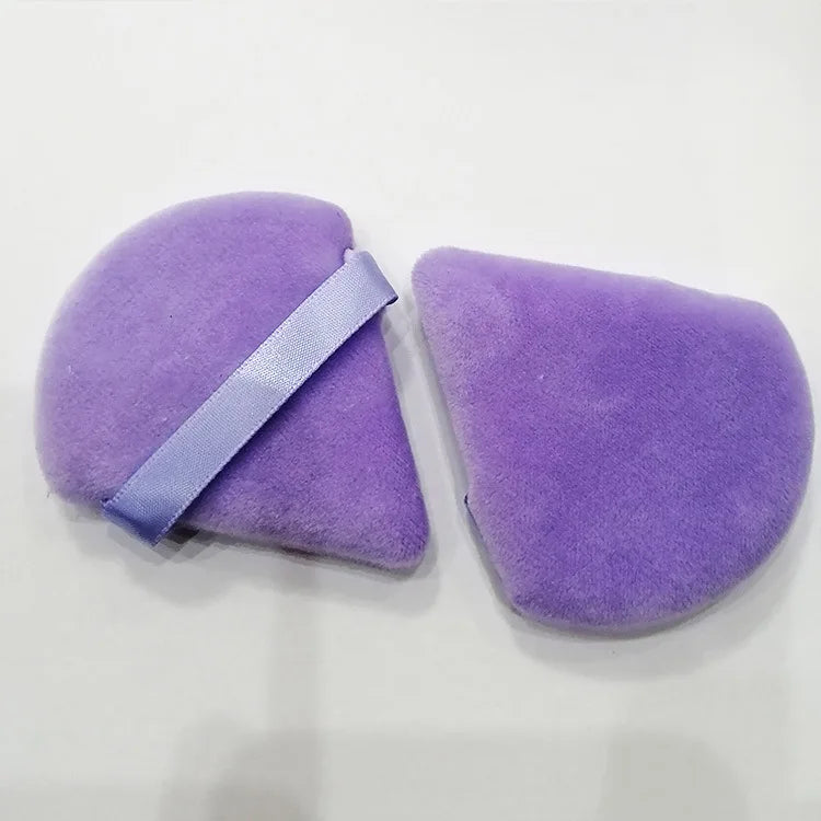 Zonyin Top Seller Triangle Powder Puff Makeup Sponge Soft Velour Cosmetic Puff Black Velvet Loose Powder Puffs for Face