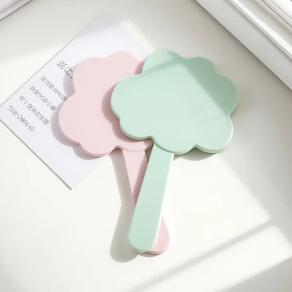 Zonyin Personalized Cloud-Shaped Handheld Makeup Mirror Portable  Custom Logo Cute Mini Travel Eco-Friendly Plastic Pocket