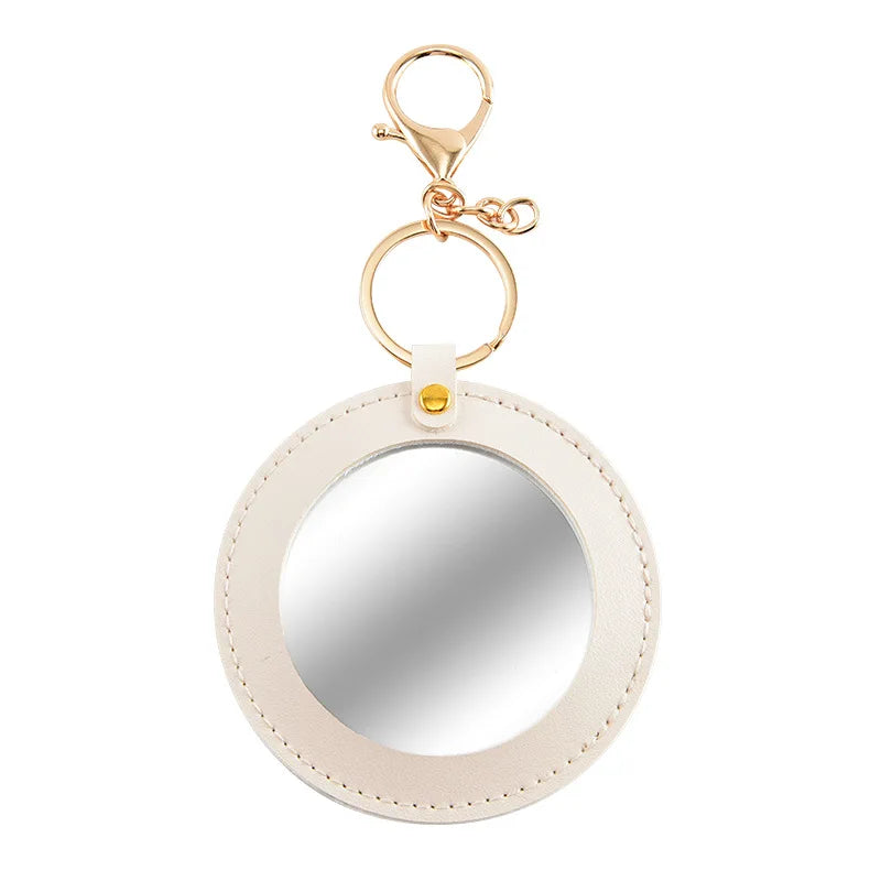 Zonyin 2025 New High Quality Custom Pocket Mirror Compact PU Promotional Mirror Small Portable Lighted Cosmetic Mirror Hot Sell