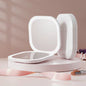 Zonyin Plastic 3 Colors Dual-Sided LED Light Makeup Mirrorv Foldable 2x/3x Magnification Compact Pocket Mirror for Travel