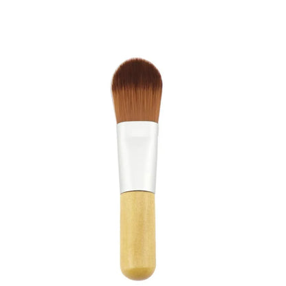 Zonyin Custom logo Face Mask Brush with Short Wooden Handle Portable Nylon Fiber Makeup Foundation Brush Applicator for Women