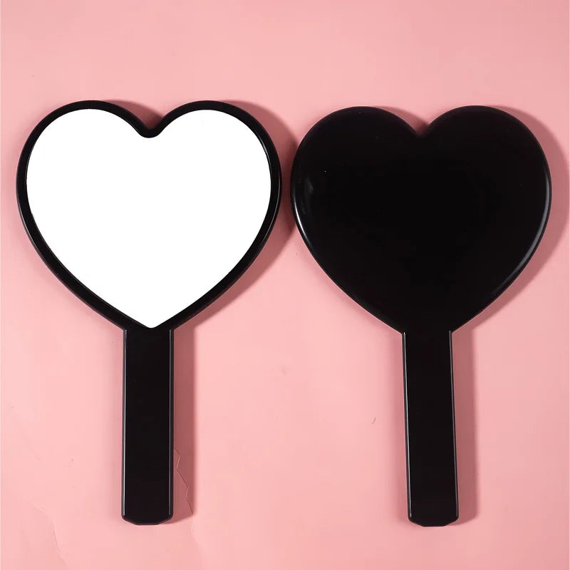 Zonyin Macaroon Color Portable Cosmetic Mirror with Cute Handle Plastic Hand-held Travel Mirror Customized Logo