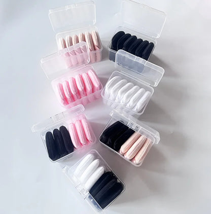 Zonyin Hot Selling Customized Cosmetic Flocking Heart Puff Velvet Makeup Loose Powder Puff Triangle Soft Dry Use