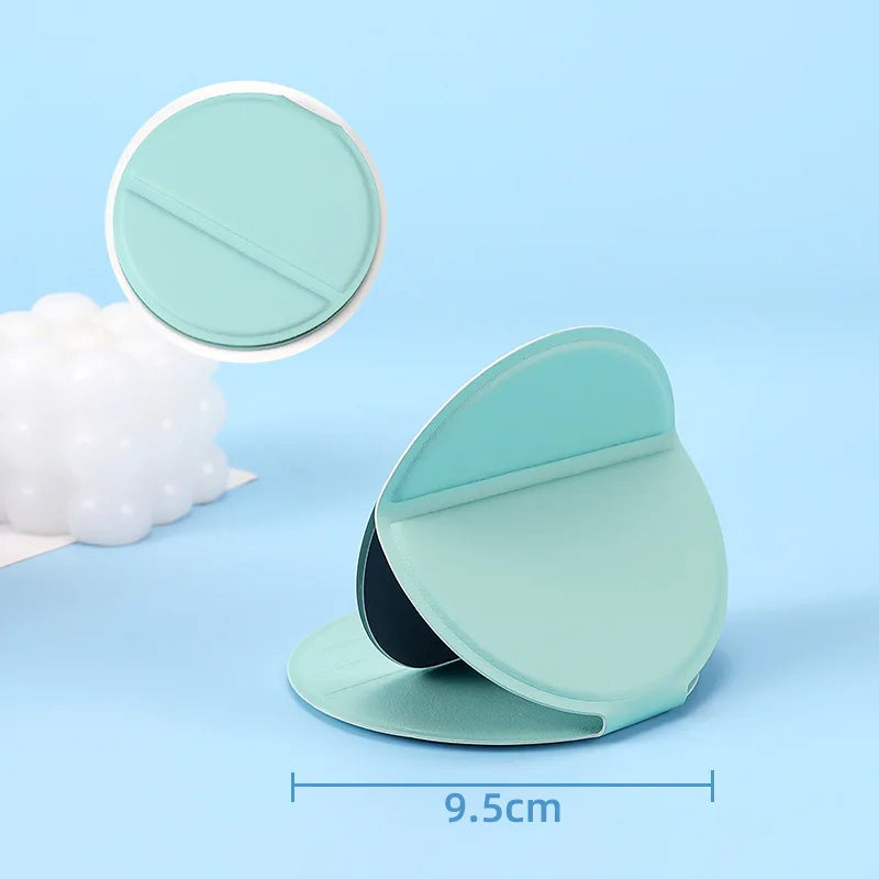 Zonyin High Quality HD Glass Round Desktop Pocket Mirror Foldable Pu Leather Compact Makeup Mirror for Travel