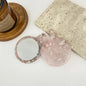 Personalized New Style Rabbit Shaped Pocket Mini Flap Acetate Plate Lighted Makeup Cosmetic Mirror Vanity Beauty