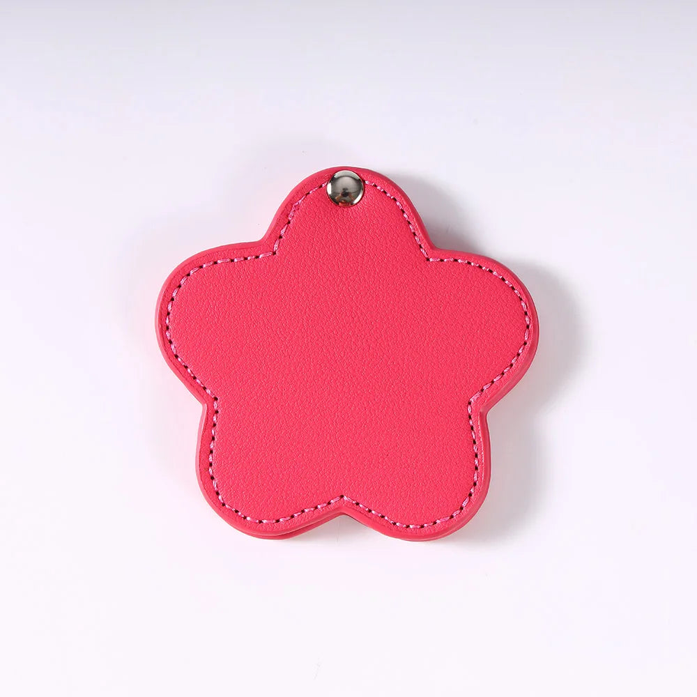 Zonyin Portable Gold Shiny Star-Shaped Compact Mirror Custom Silver Pu Leather Small Travel Cosmetic Mirrors with Private Logo