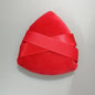 Zonyin New Arrival Double Ribbon Triangle Powder Puff Super Soft Velvet Makeup Loose Powder Puff with Custom Logo