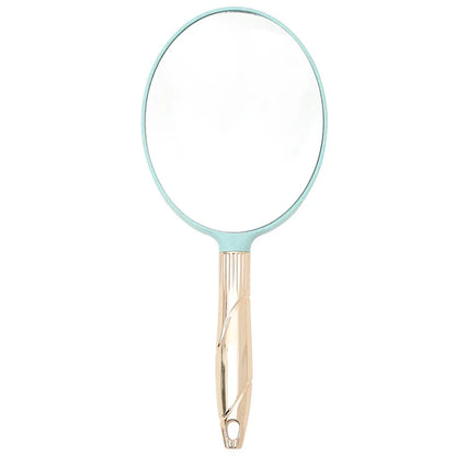 Zonyin Wholesale Custom Vintage Plastic Square Oval Hand Held Makeup Mirror European Retro Handheld Portable Cosmetic Mirror