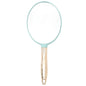Zonyin Wholesale Custom Vintage Plastic Square Oval Hand Held Makeup Mirror European Retro Handheld Portable Cosmetic Mirror