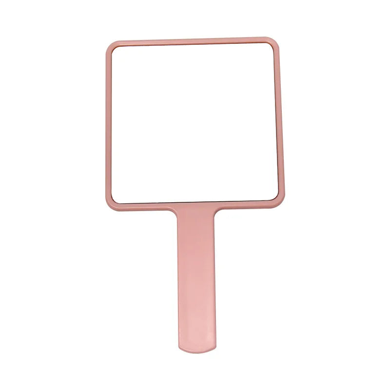 Zonyin Custom logo Big Size Handheld Cosmetic Mirror Travel Portable Handle Hand Beauty Vanity Makeup Mirror for Women Gifts