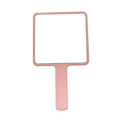 Zonyin Custom logo Big Size Handheld Cosmetic Mirror Travel Portable Handle Hand Beauty Vanity Makeup Mirror for Women Gifts