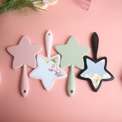Zonyin New Design Large Pink Star Shaped Cute and Travel Makeup Mirror Personalized Eyelash Cosmetic Mirror Hand Held Mirror