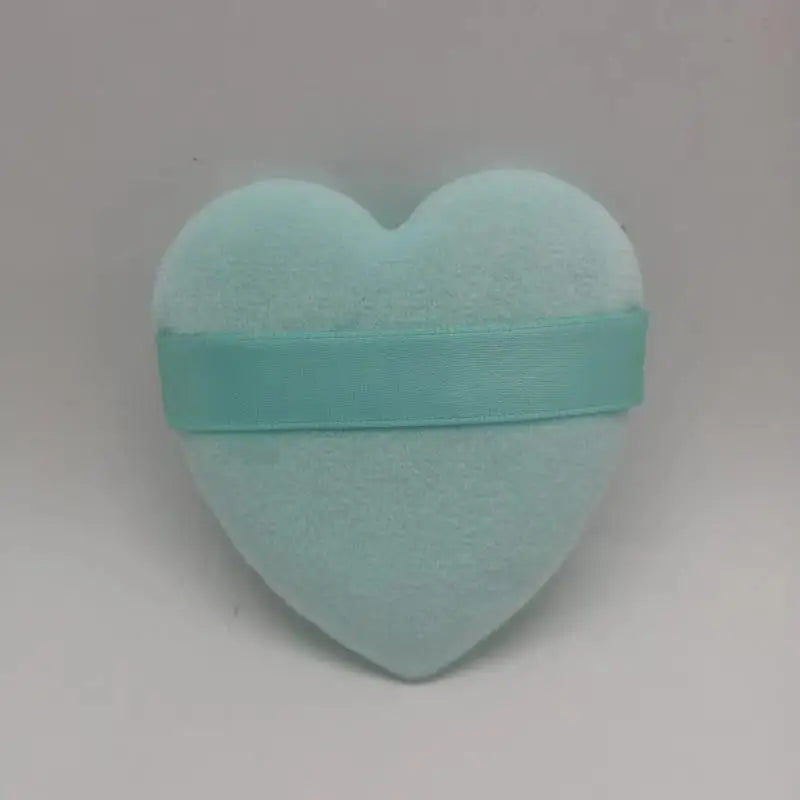 Zonyin Cute Heart Shaped Velvet Powder Puff Soft Love Design Velour Makeup Sponge Puff Cosmetic Powder Puff for Girls